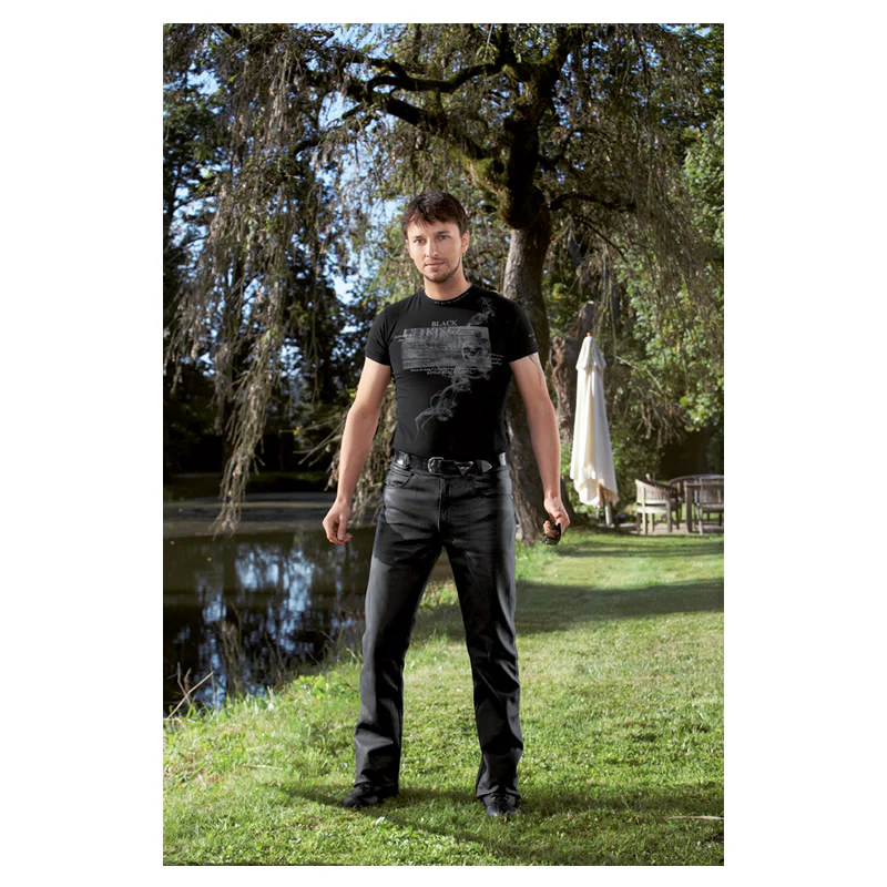 Lederjeans - schwarz - Image 2