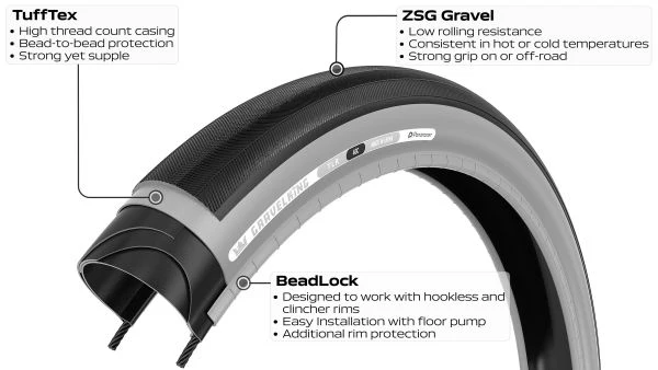 Gravelking Slick 27.5", Faltreifen TLR - schwarz - Image 3