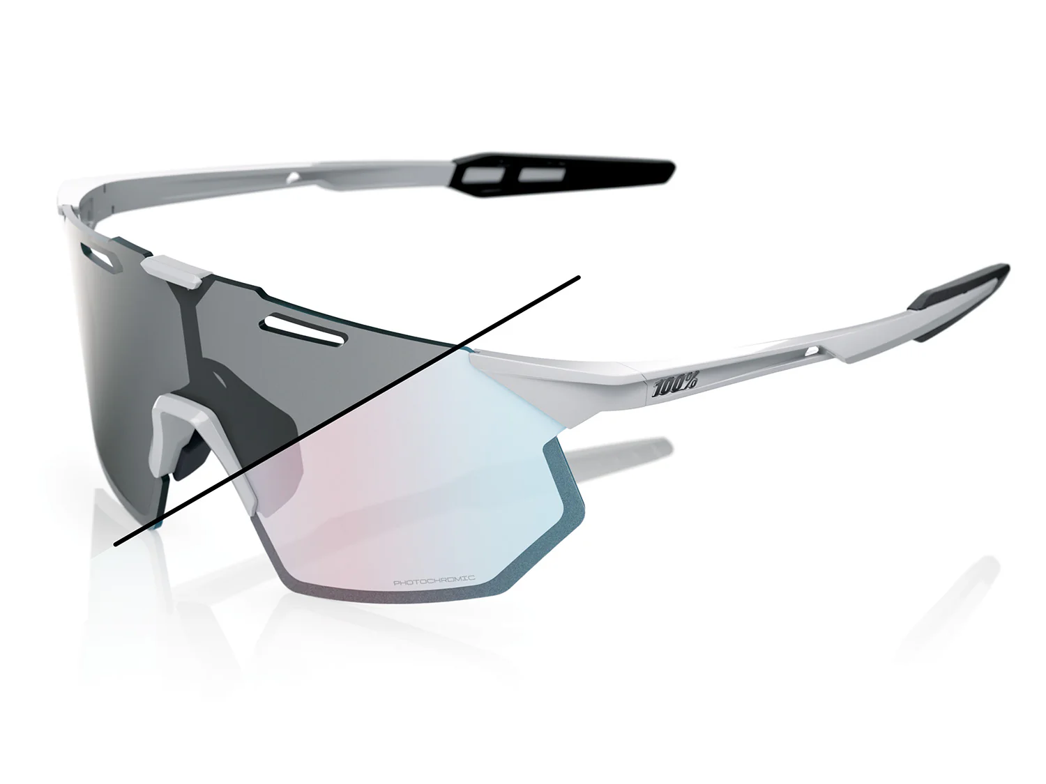 Hypercraft SQ, Rose Gold Mirror Photochromic Lens - Gloss Light Grey