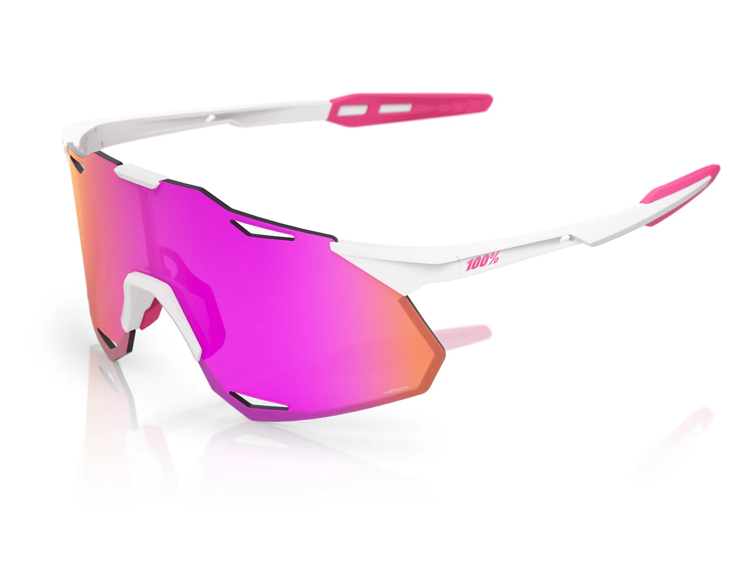 Hypercraft XS, HiPER Vital Pink Mirror Lens - Matte White/Pink