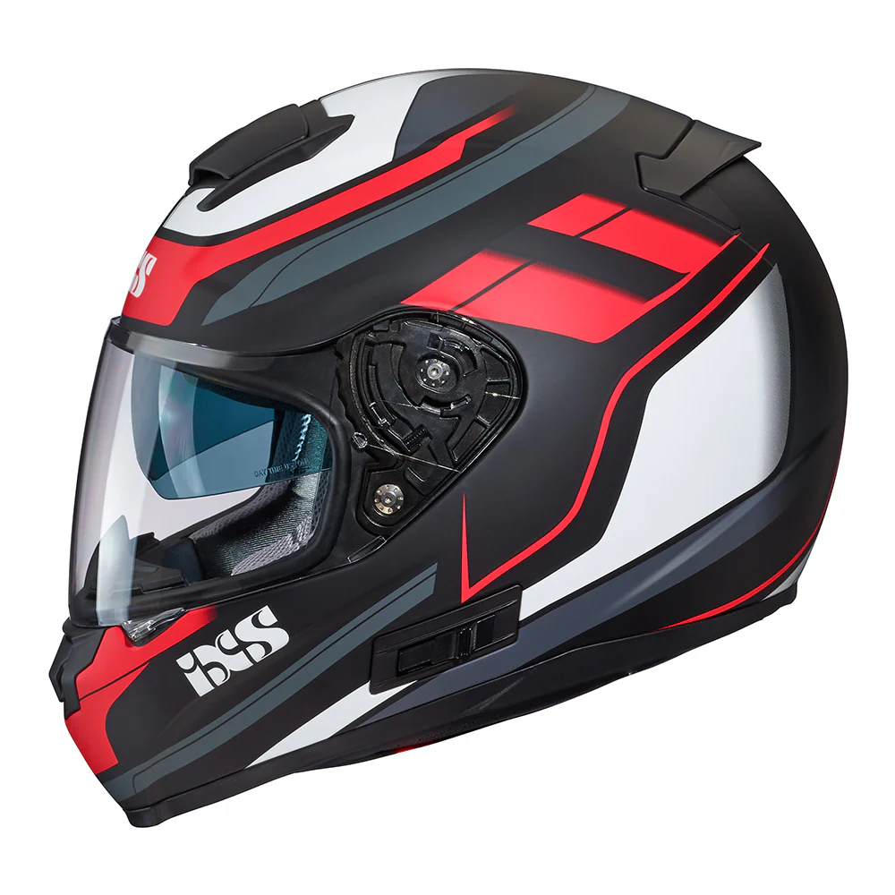 215 2.0 Motorradhelm matte black red white - Image 2
