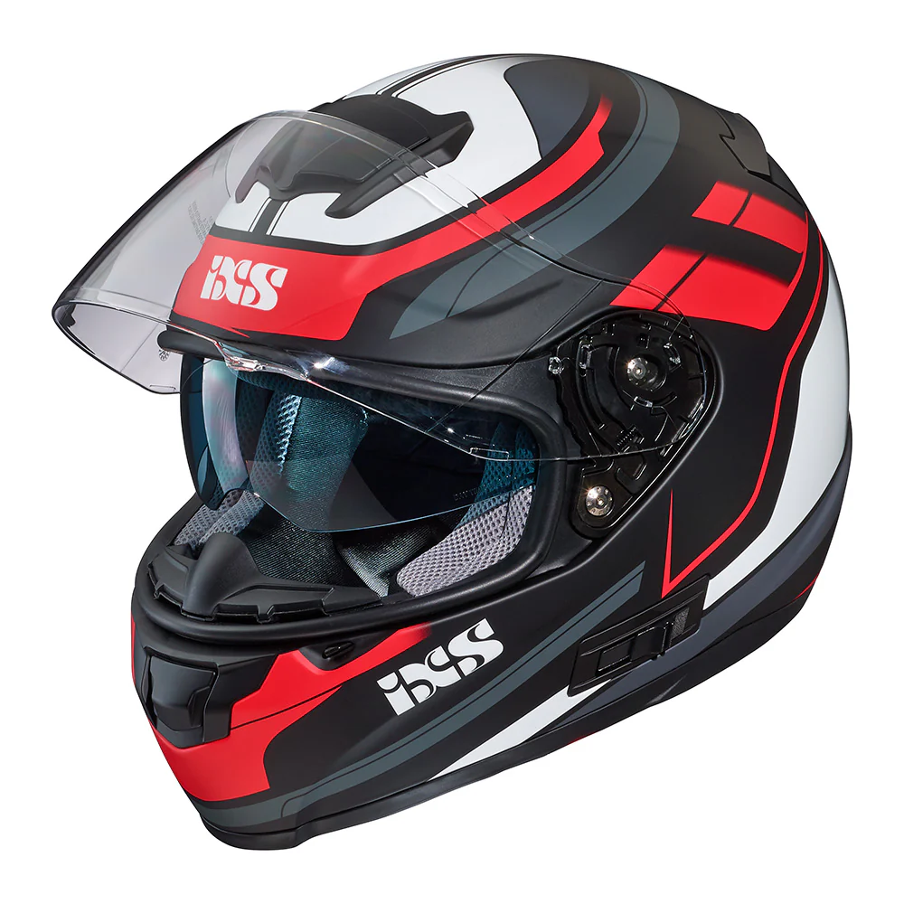 215 2.0 Motorradhelm matte black red white - Image 5