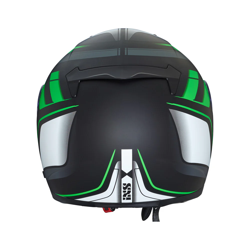215 2.0 Motorradhelm matte black green white - Image 3