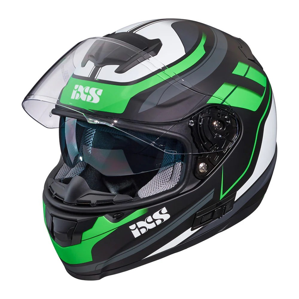 215 2.0 Motorradhelm matte black green white - Image 5