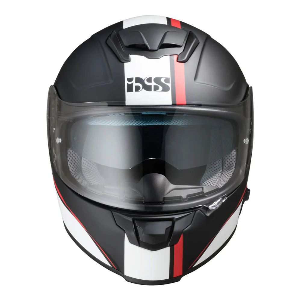 215 2.1 Motorradhelm matte black white red - Image 2