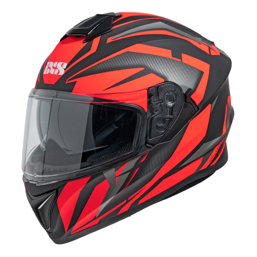 216 2.1 Motorradhelm - matt schwarz-fluorot