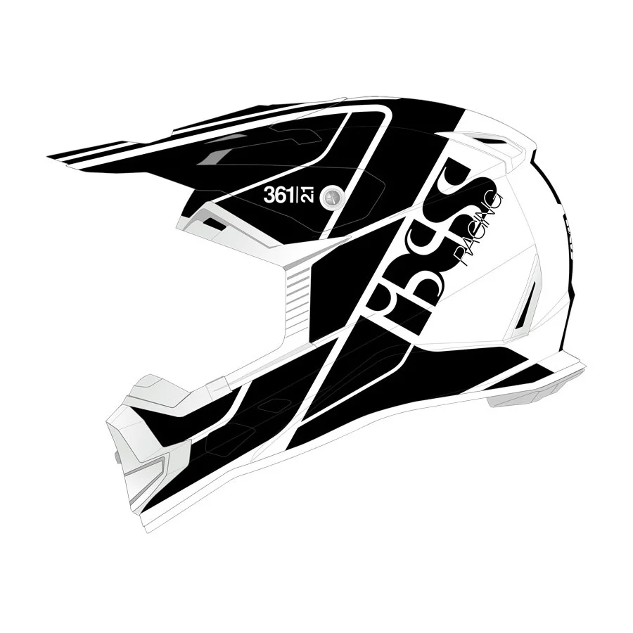 361 2.1 Motorradhelm matte black white - Image 3