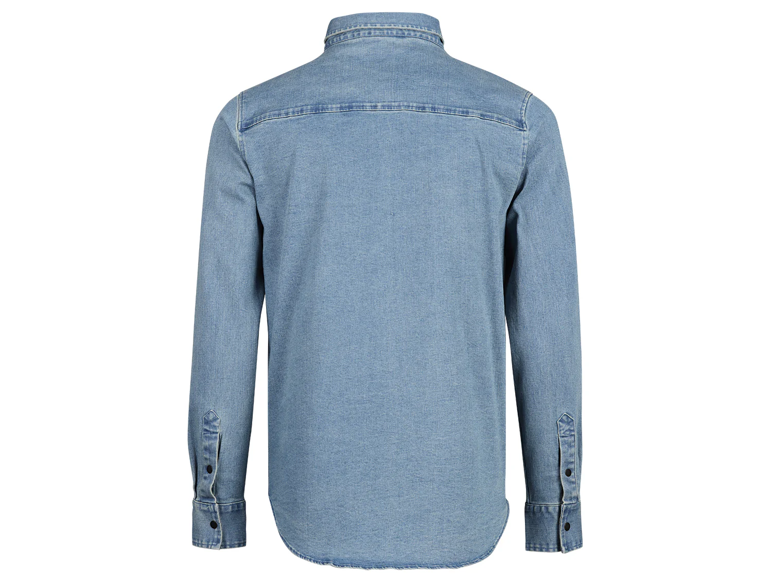 Carve Digger Organic Denim Shirt - Washed Blue - Image 2