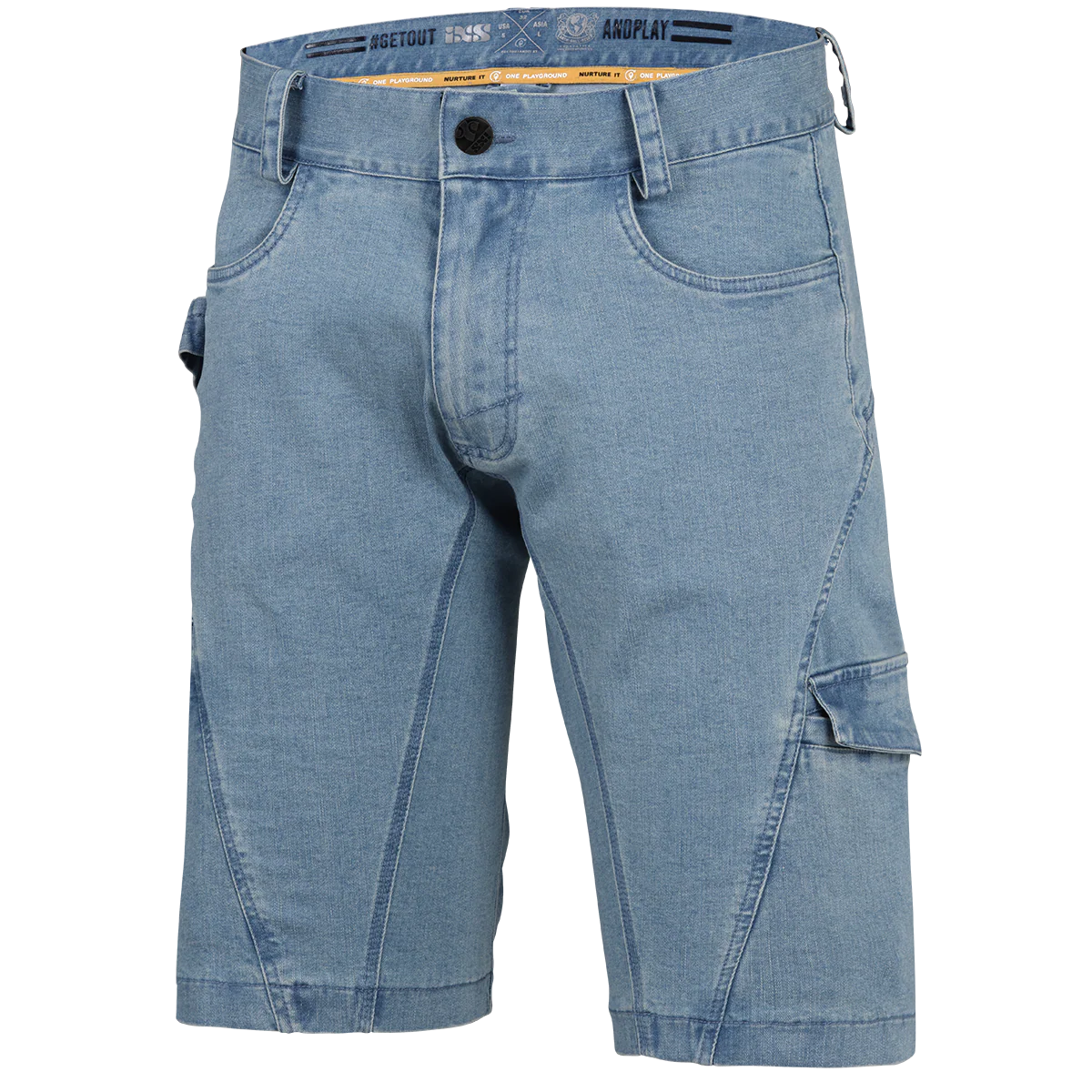 Carve Digger Organic Denim Shorts - Washed Blue