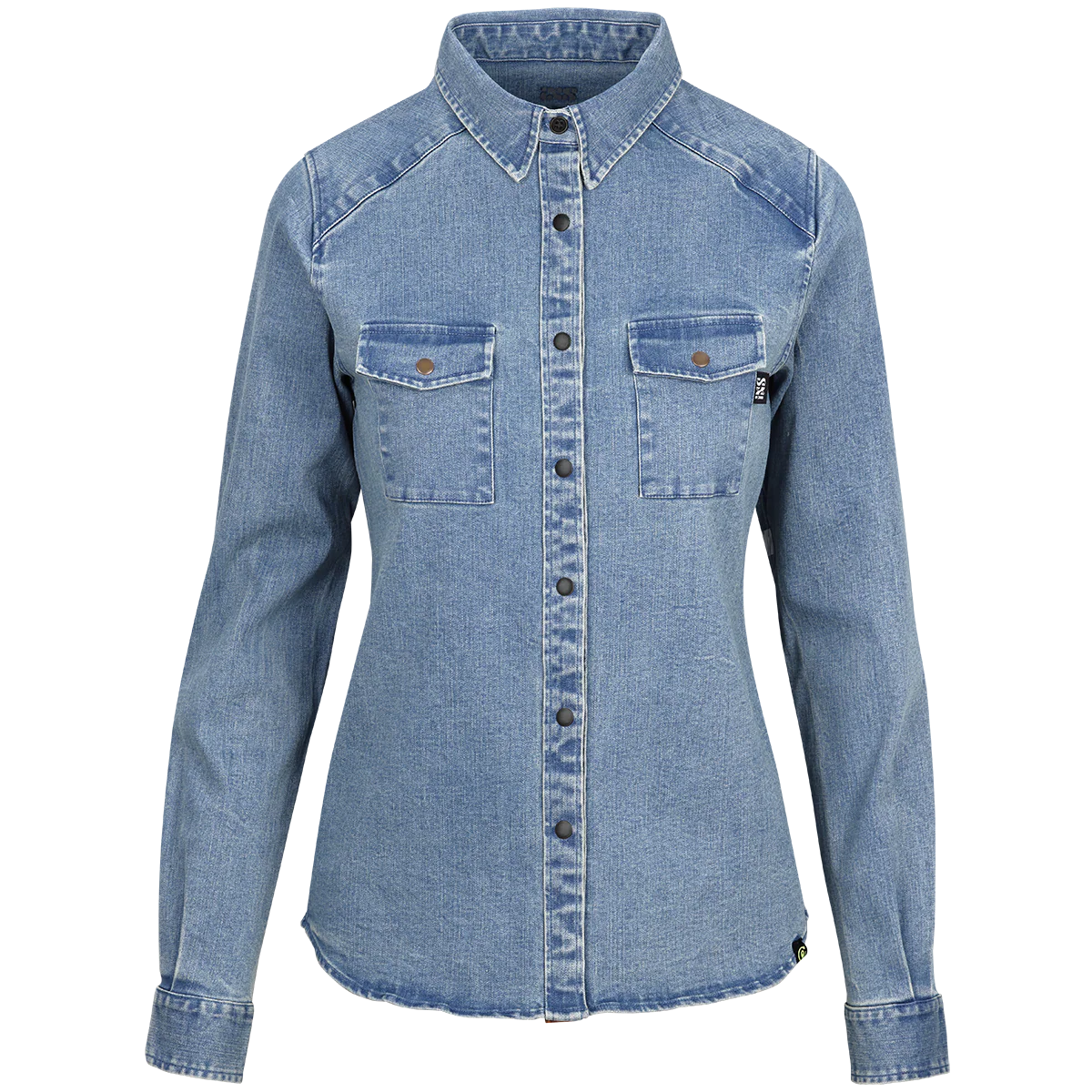 Carve Digger Organic Denim Women Shirt - Washed Blue - Image 2