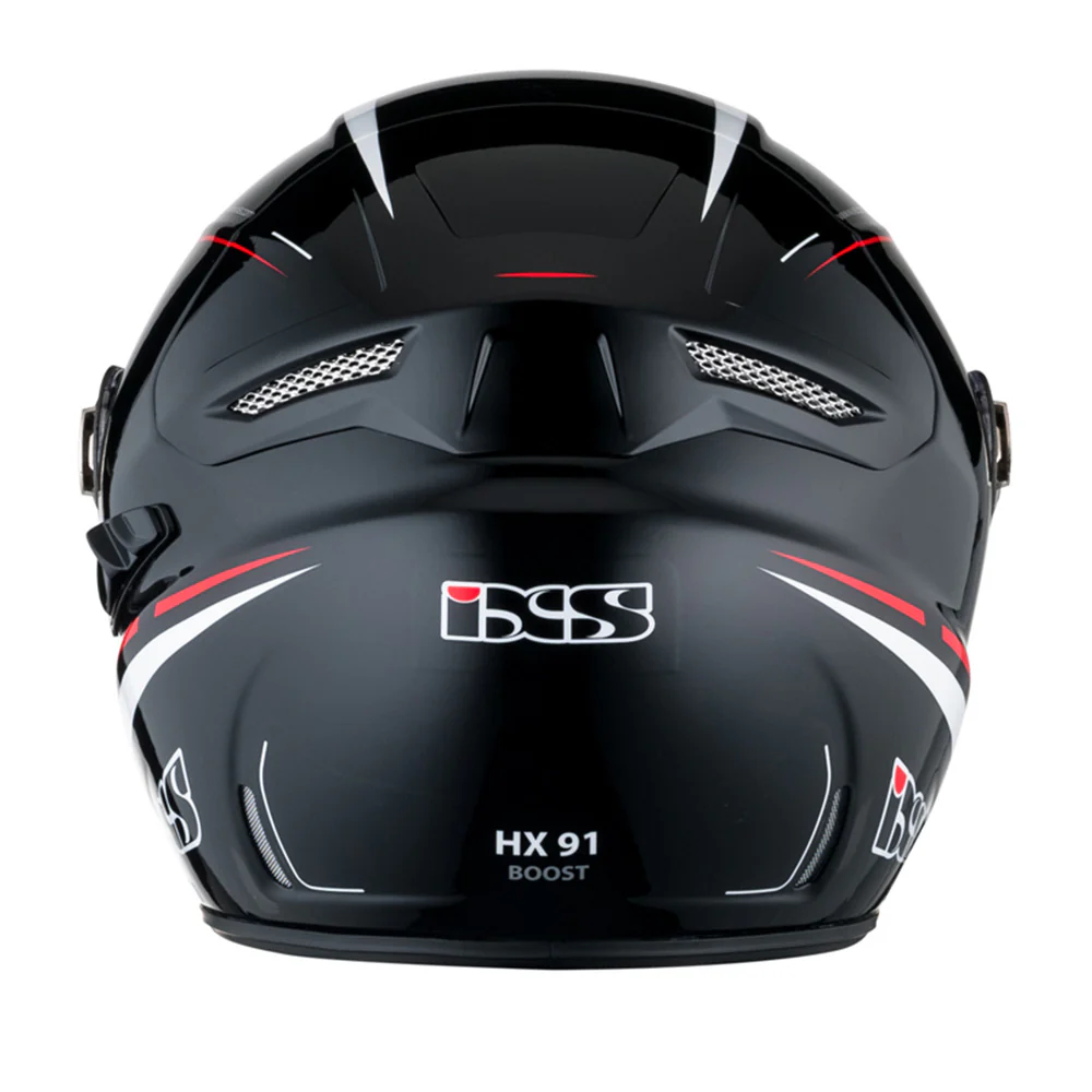 HX 91 Boost Motorradhelm (schwarz/weiss/rot) - Image 4