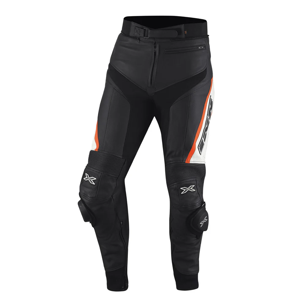 Rouven Lederhose - schwarz-rot