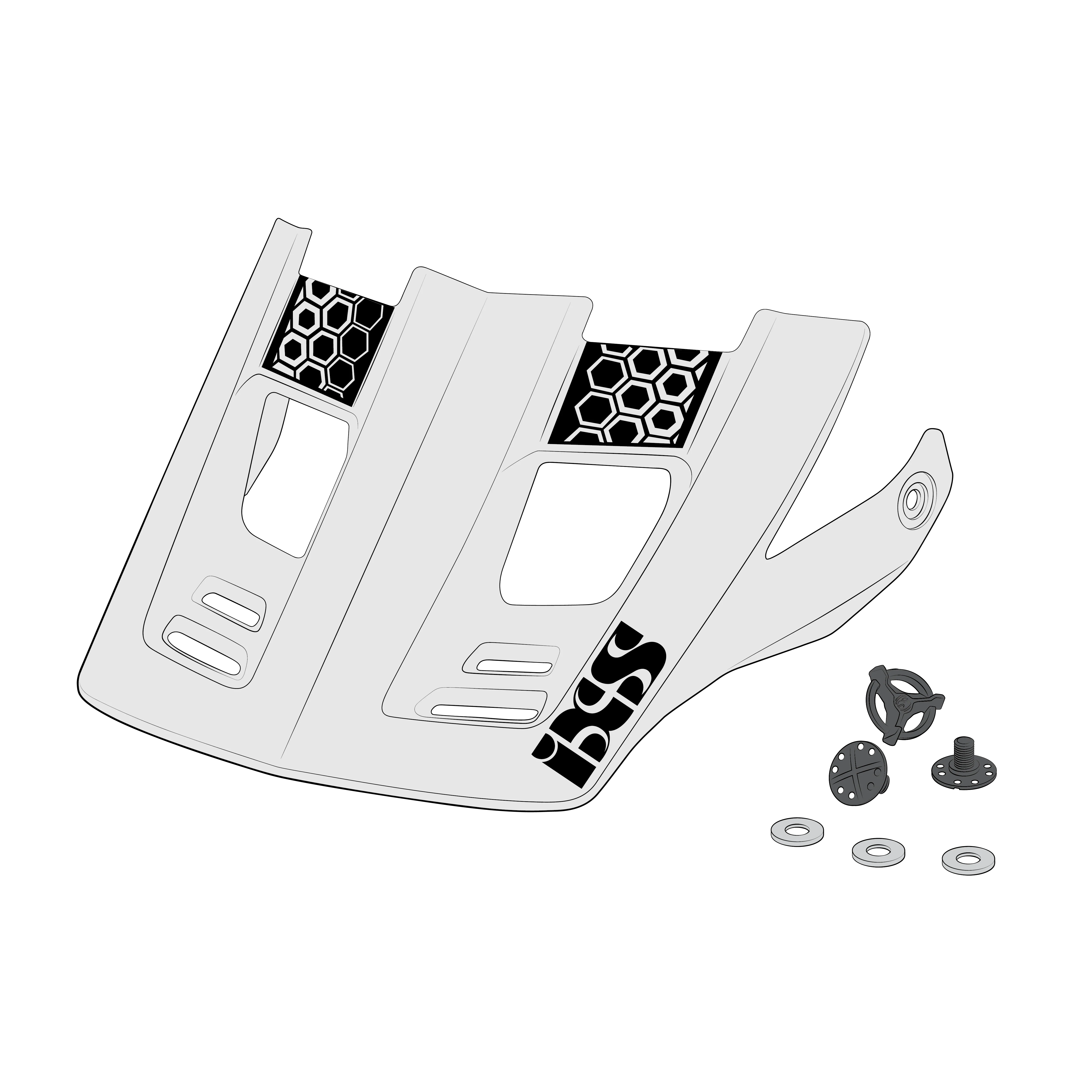 Visor + Pins Xult DH - white/black