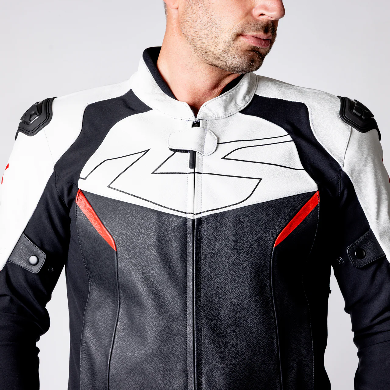Ace 1.0 Lederjacke - schwarz-weiss-rot - Image 22