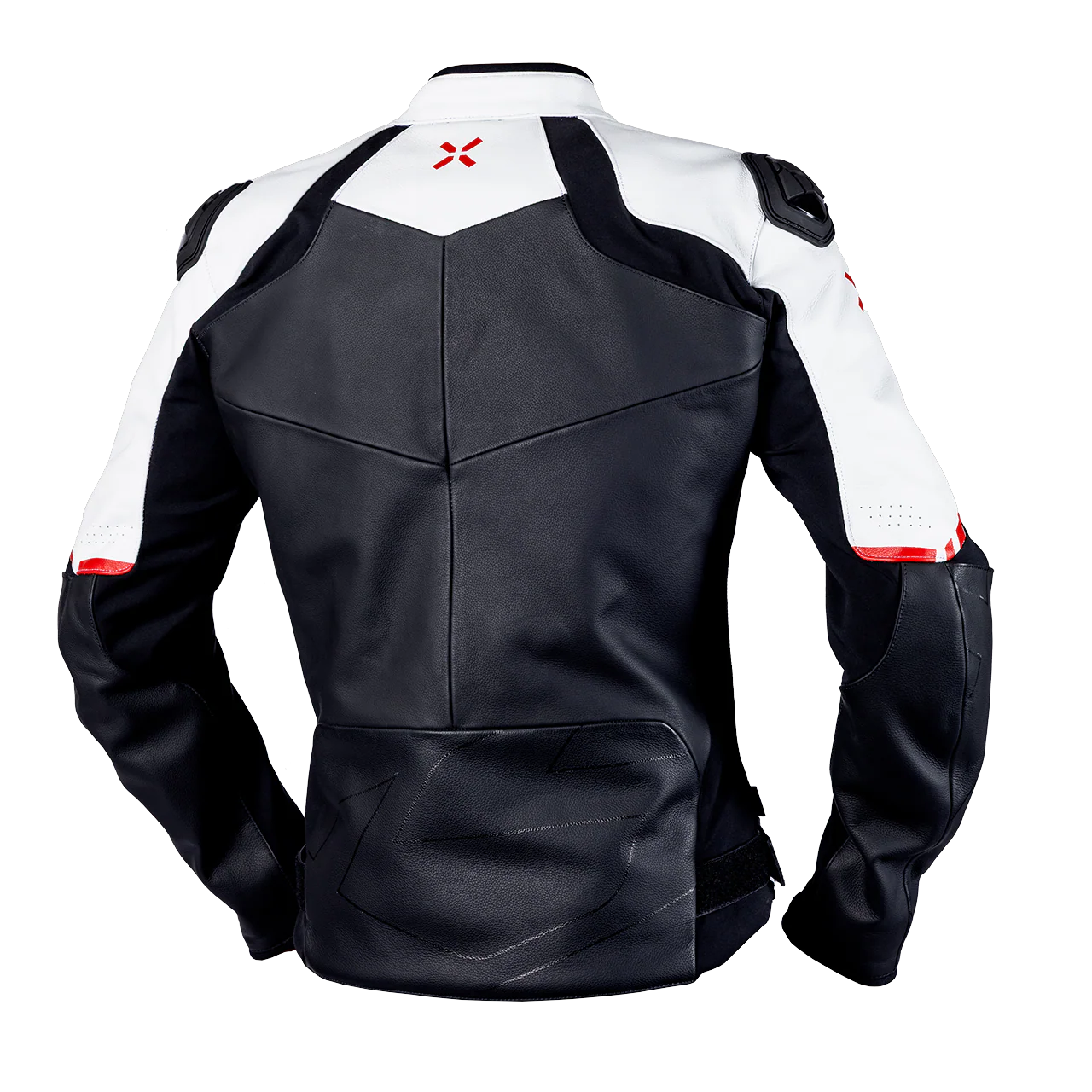 Ace 1.0 Lederjacke - schwarz-weiss-rot - Image 5
