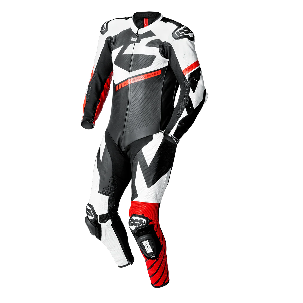 Ace 1.0 Lederkombi Einteiler - schwarz-weiss-rot