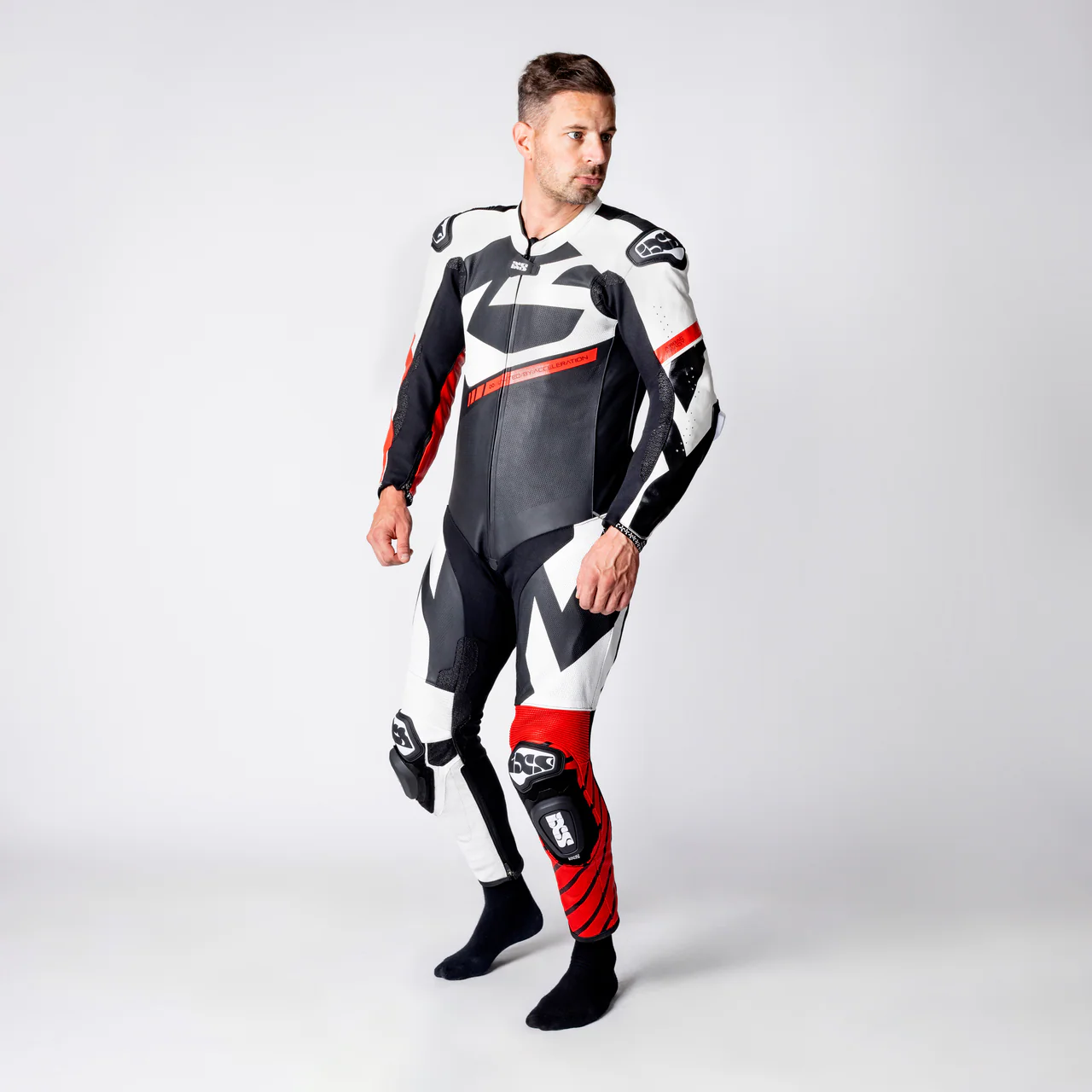Ace 1.0 Lederkombi Einteiler - schwarz-weiss-rot - Image 15
