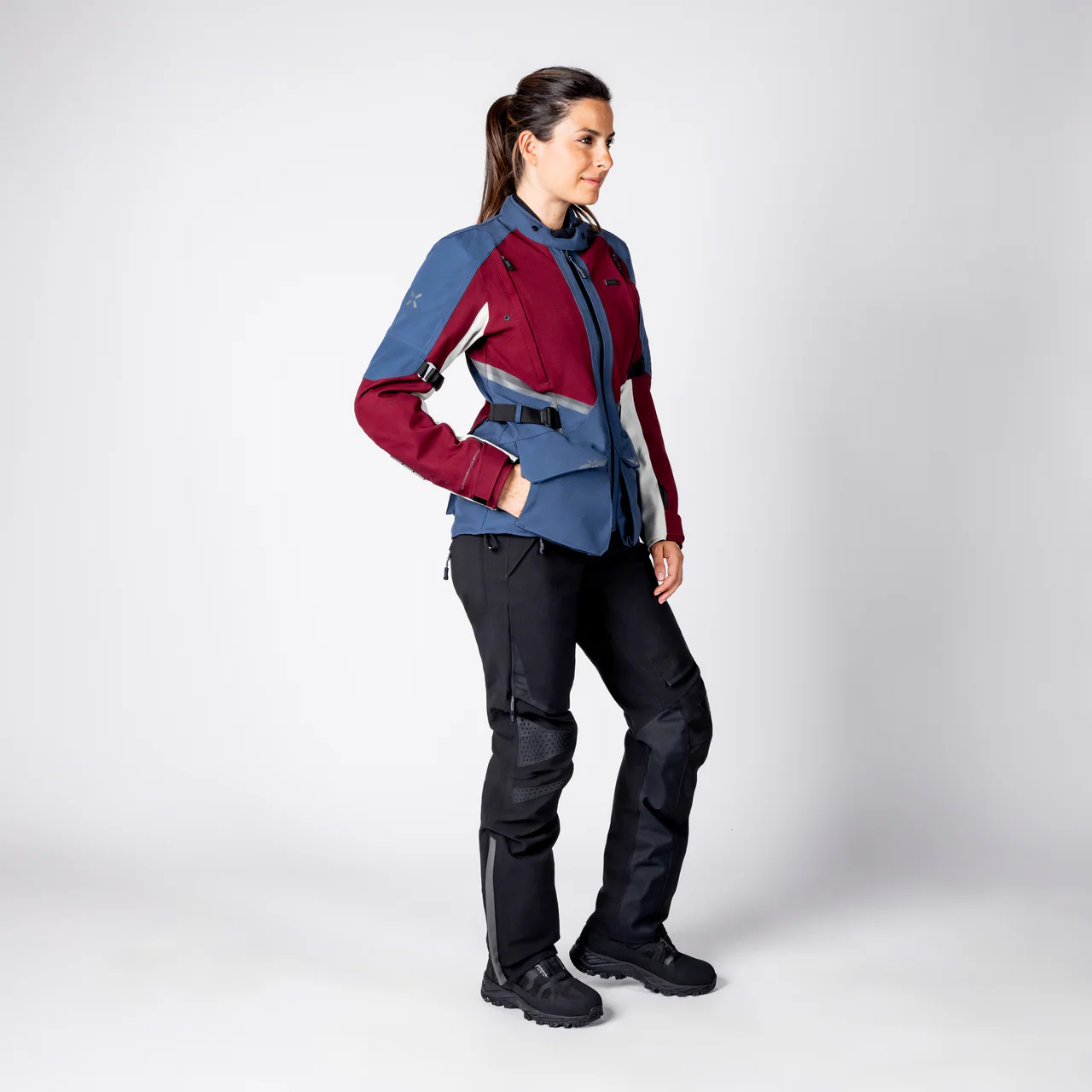 Damen Tourster-STX 1.0 Laminatjacke - weinrot-blau-cool grey - Image 13