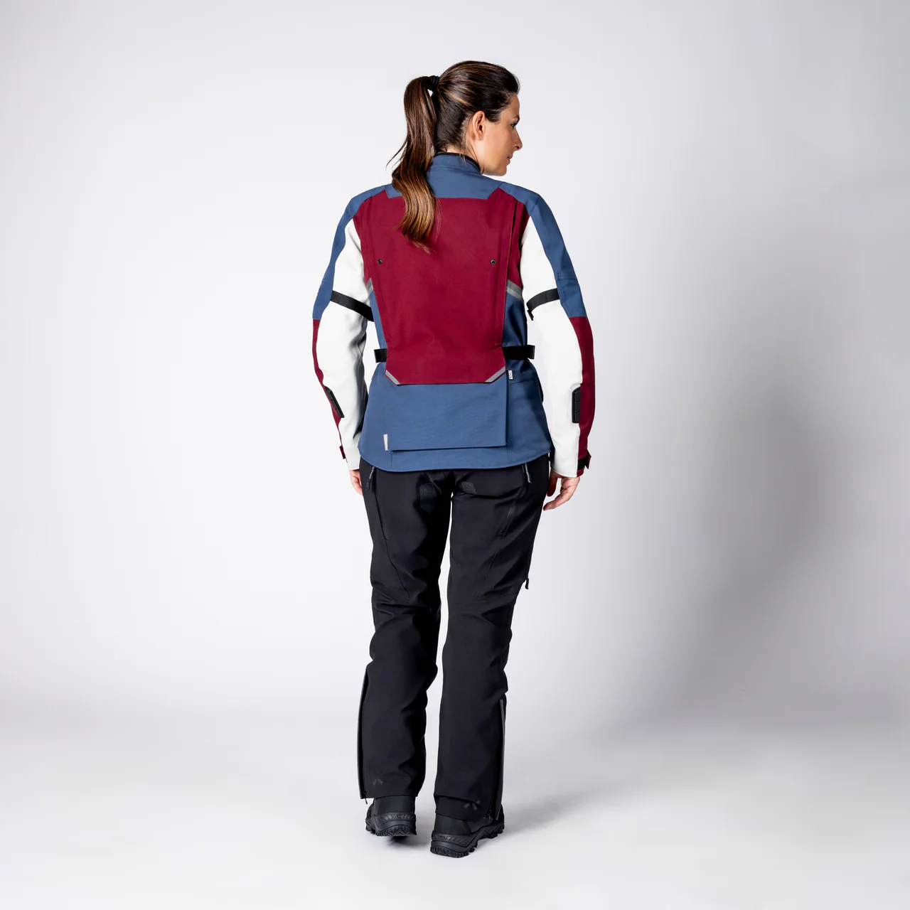 Damen Tourster-STX 1.0 Laminatjacke - weinrot-blau-cool grey - Image 17