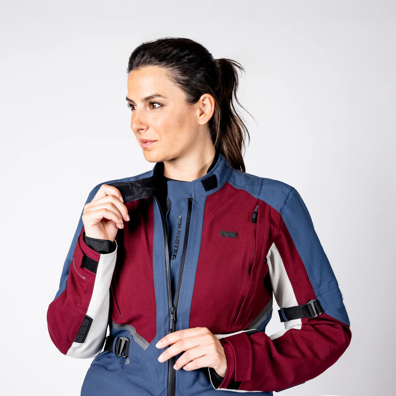 Damen Tourster-STX 1.0 Laminatjacke - weinrot-blau-cool grey - Image 18
