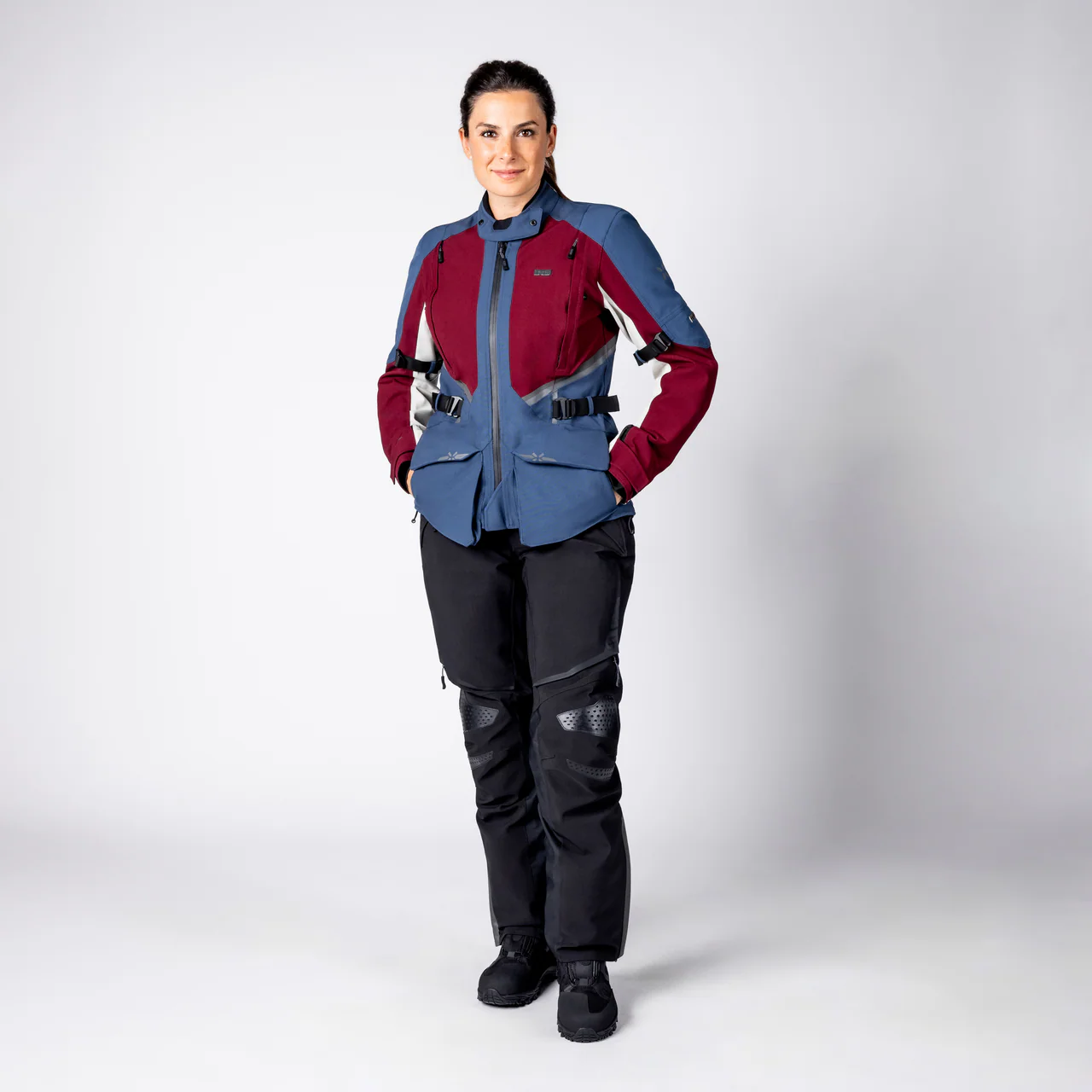 Damen Tourster-STX 1.0 Laminatjacke - weinrot-blau-cool grey - Image 2