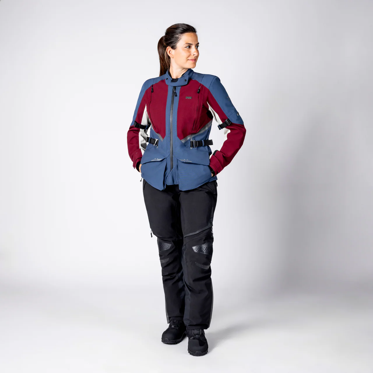 Damen Tourster-STX 1.0 Laminatjacke - weinrot-blau-cool grey - Image 8