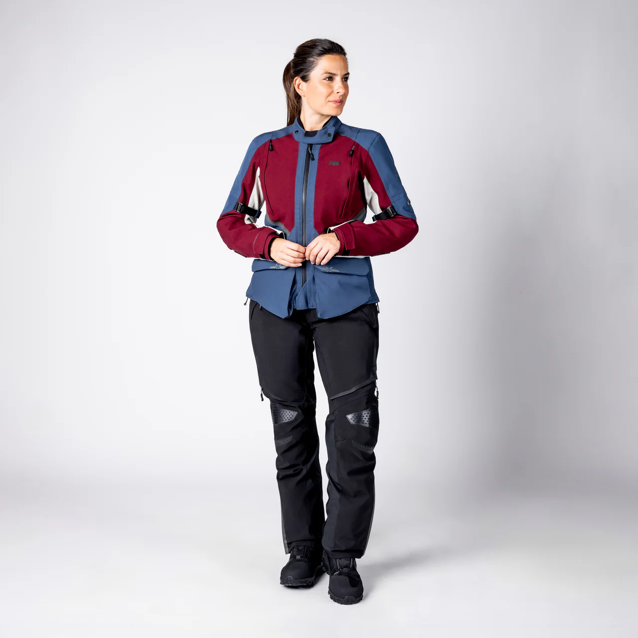 Damen Tourster-STX 1.0 Laminatjacke - weinrot-blau-cool grey - Image 9