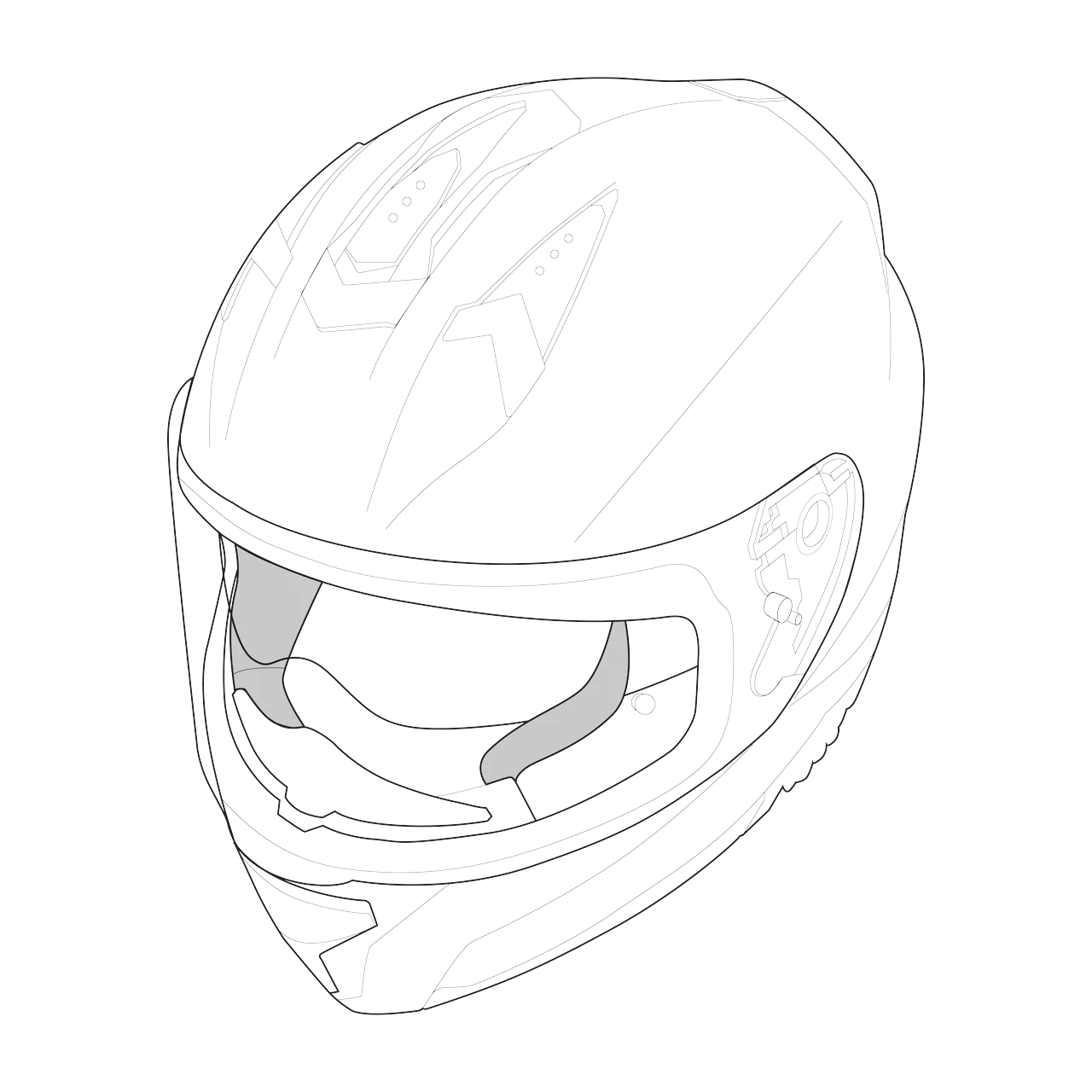 Rapid 1.0 FF Wangenpolster - schwarz