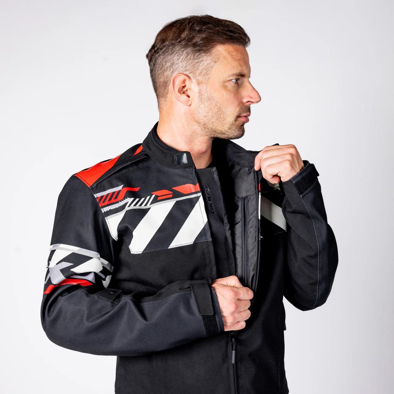 Rapid-STX 2.1 Laminatjacke - schwarz-rot-grau - Image 20