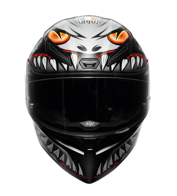 K1 S Helm E2206 - LYZARD Matt Black/Grey/Red