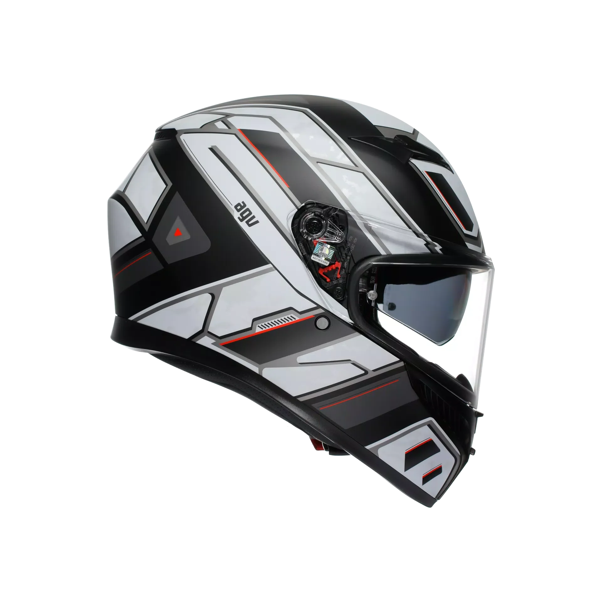 K3 E2206, Integralhelm - Rivia Matt Black/White - Image 3