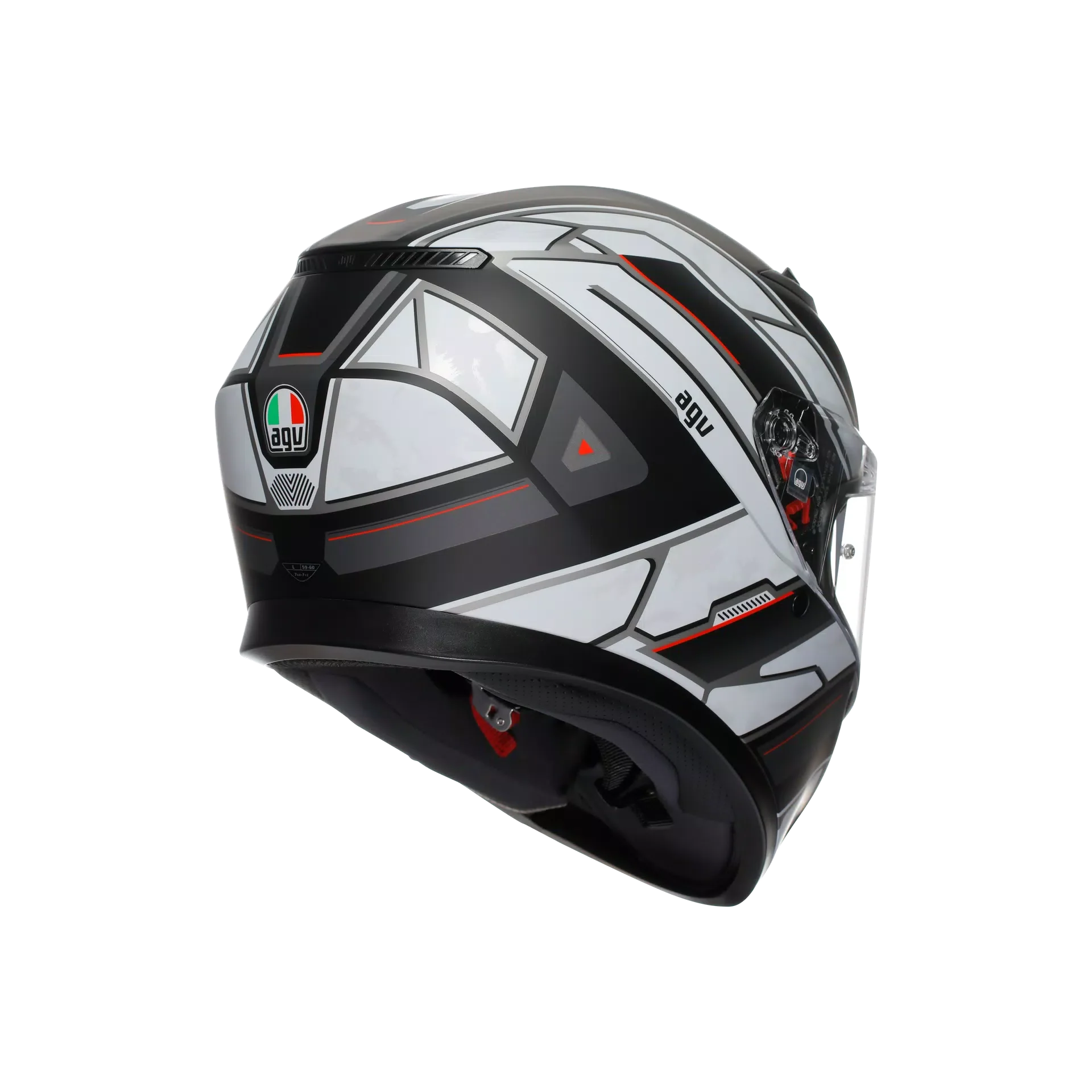 K3 E2206, Integralhelm - Rivia Matt Black/White - Image 6