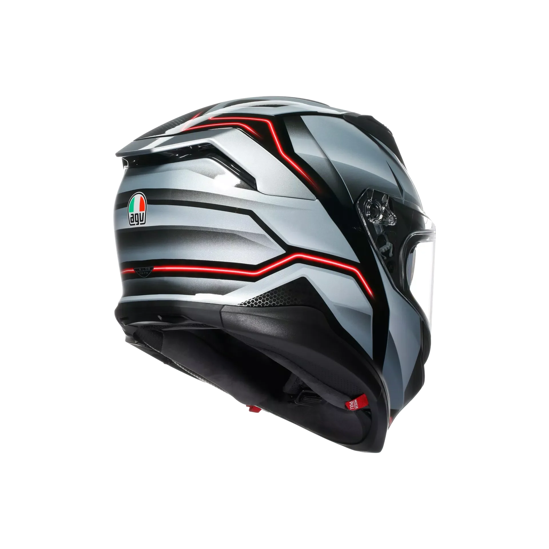 K7 S E2206, Integralhelm - Jaeger Black/Silver - Image 6