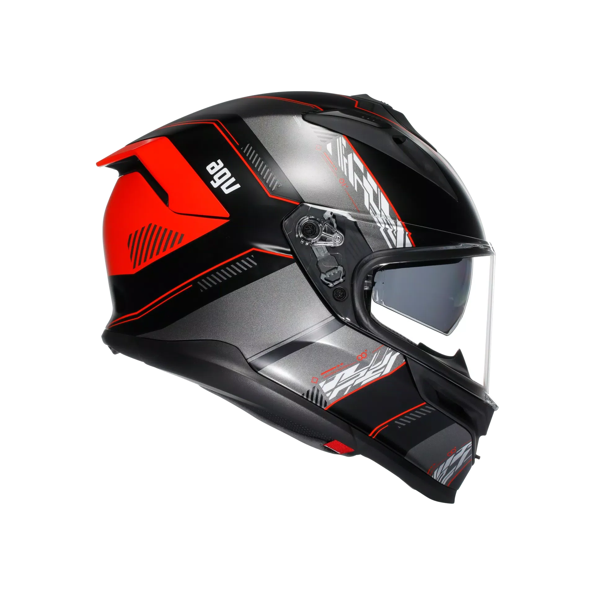 K7 S E2206, Integralhelm - Kyber Matt Black/Red - Image 3