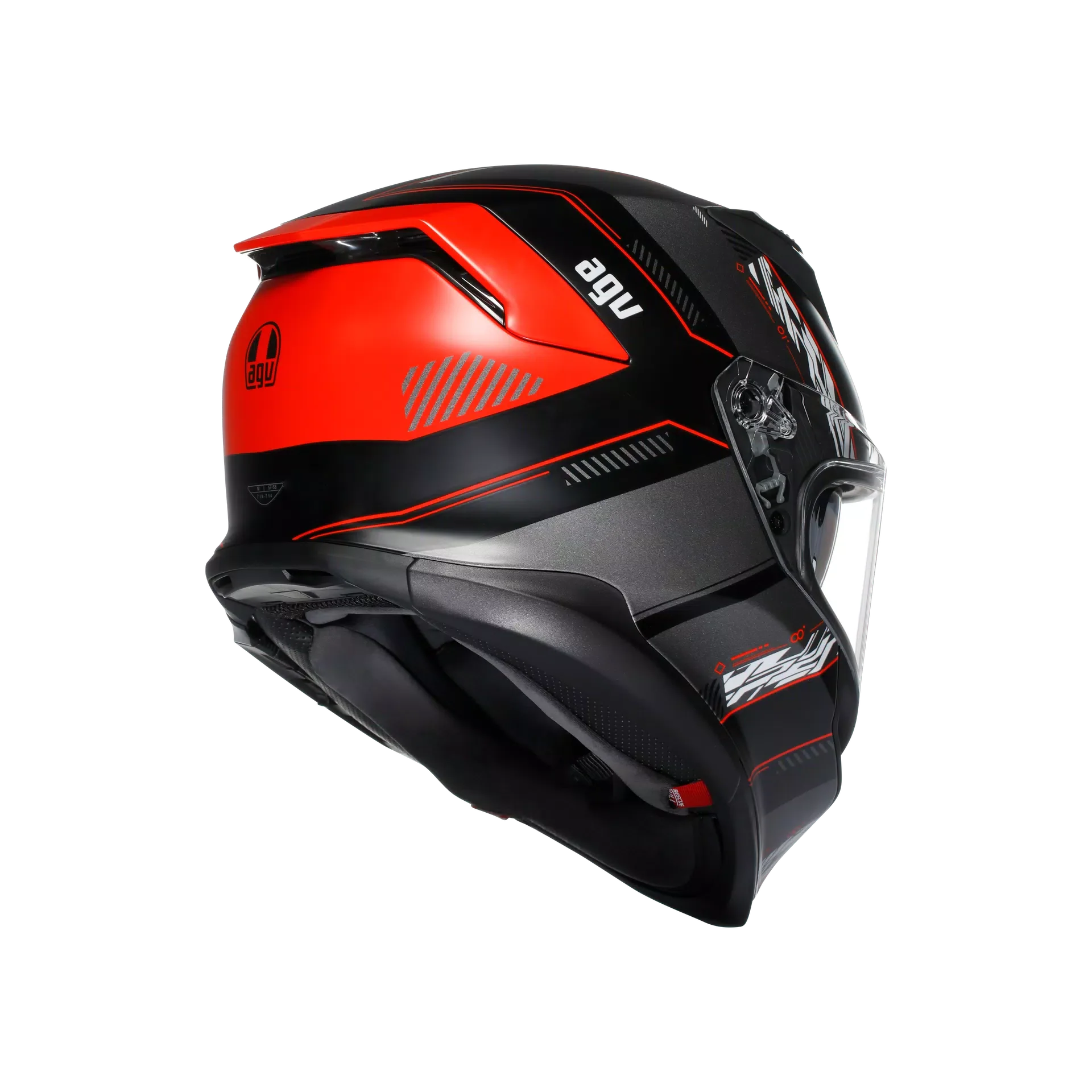 K7 S E2206, Integralhelm - Kyber Matt Black/Red - Image 6