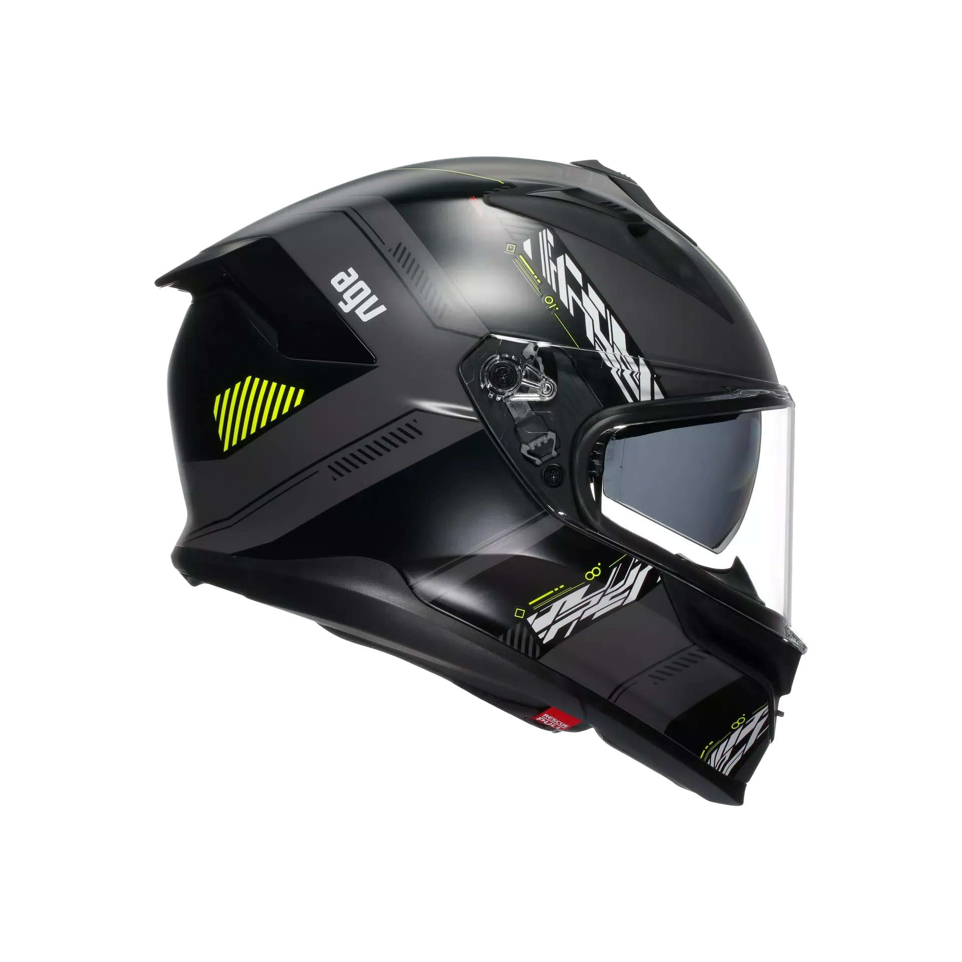 K7 S E2206, Integralhelm - Kyber Matt Grey/Yellow Fluo - Image 3