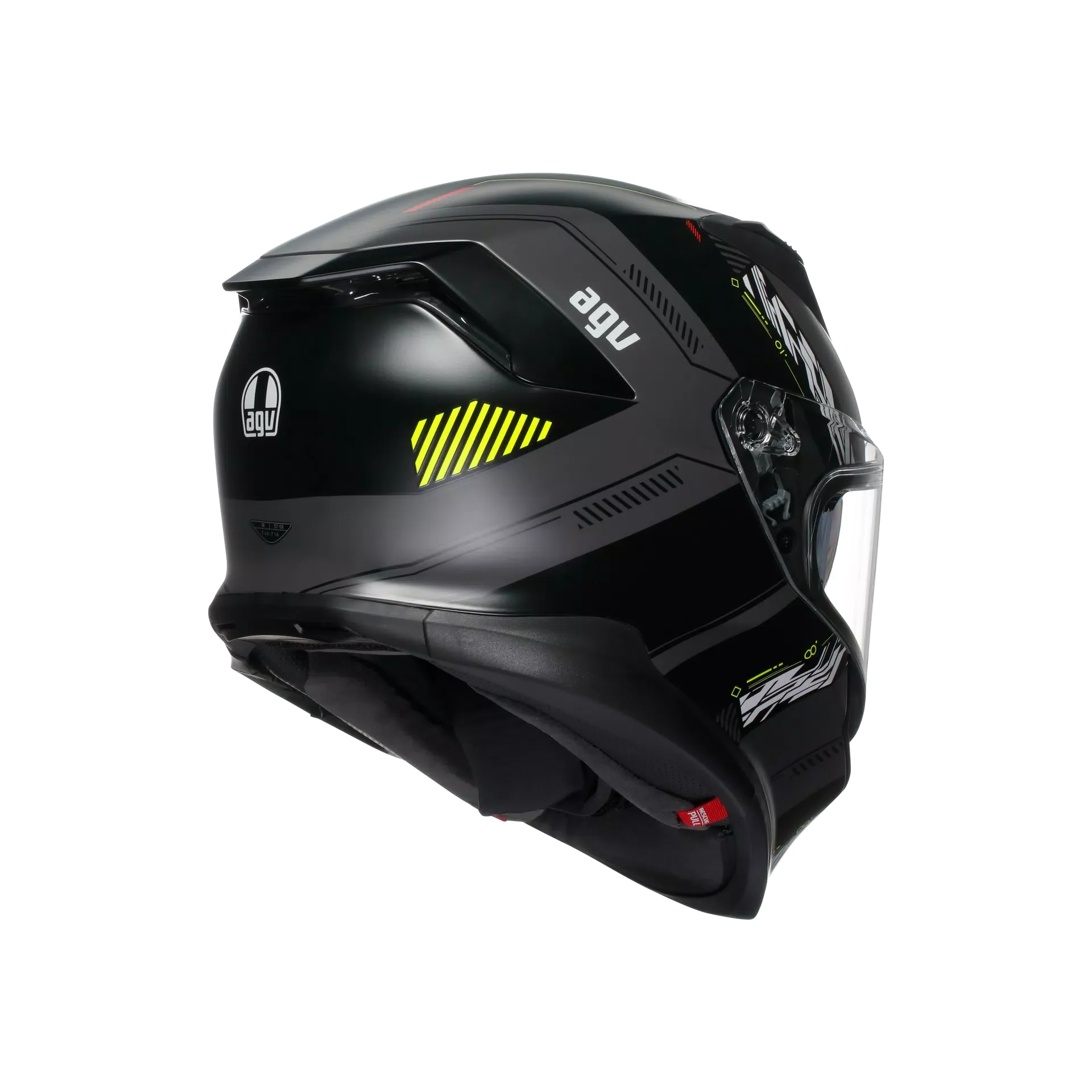 K7 S E2206, Integralhelm - Kyber Matt Grey/Yellow Fluo - Image 6