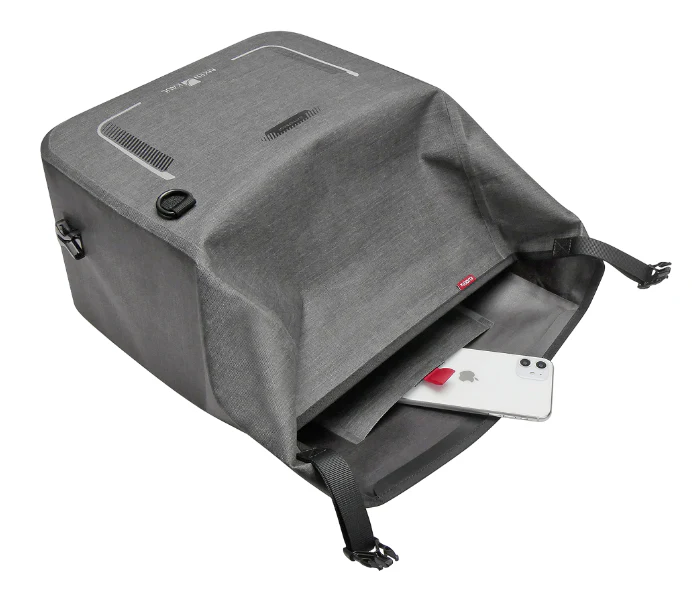 KLICKfix Lenkertasche Lightpack Max Waterproof 10L - tweed grau - Image 3