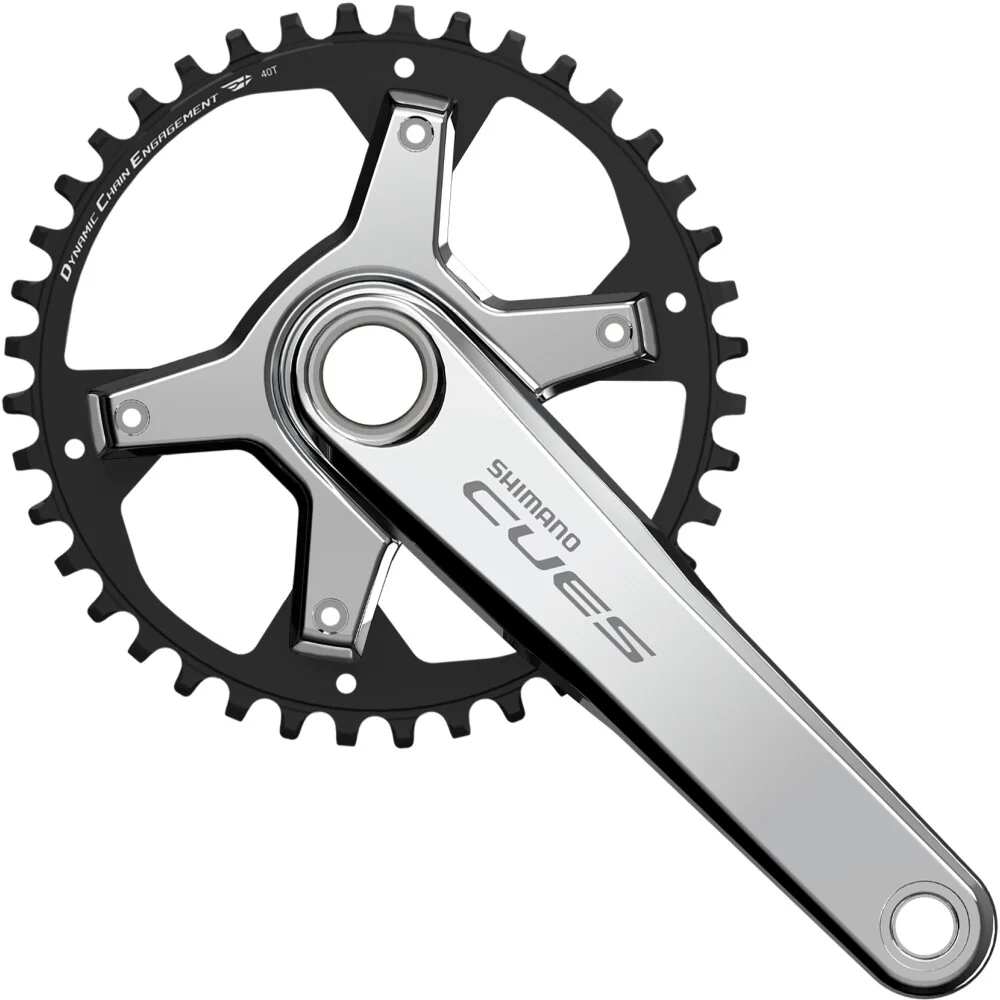 Kurbelgarnitur CUES FC-U6030-1, 40 Zähne - Polished Silver Edition
