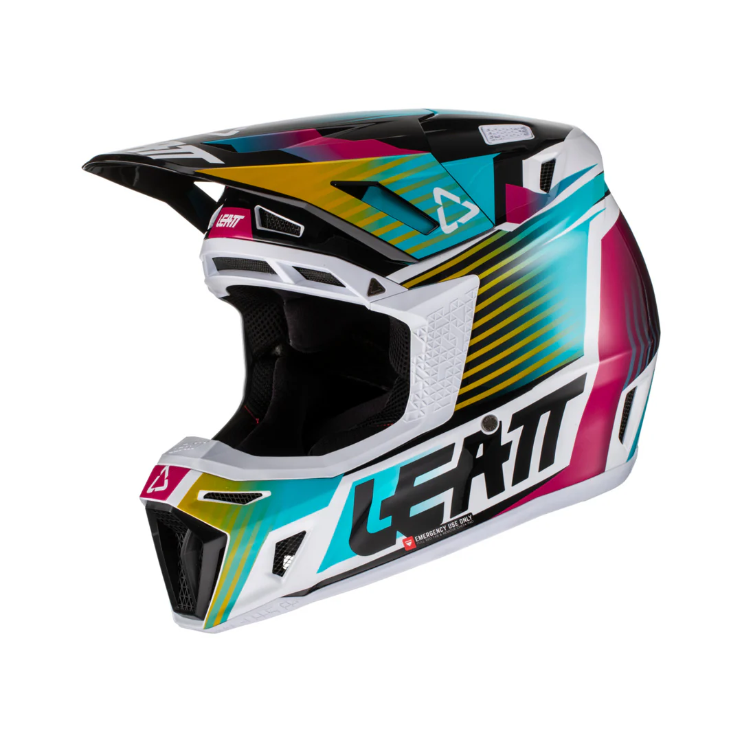 Helm inkl. Brille 8.5 V22 Aqua/Royal türkis-weiss-gelb - Image 2