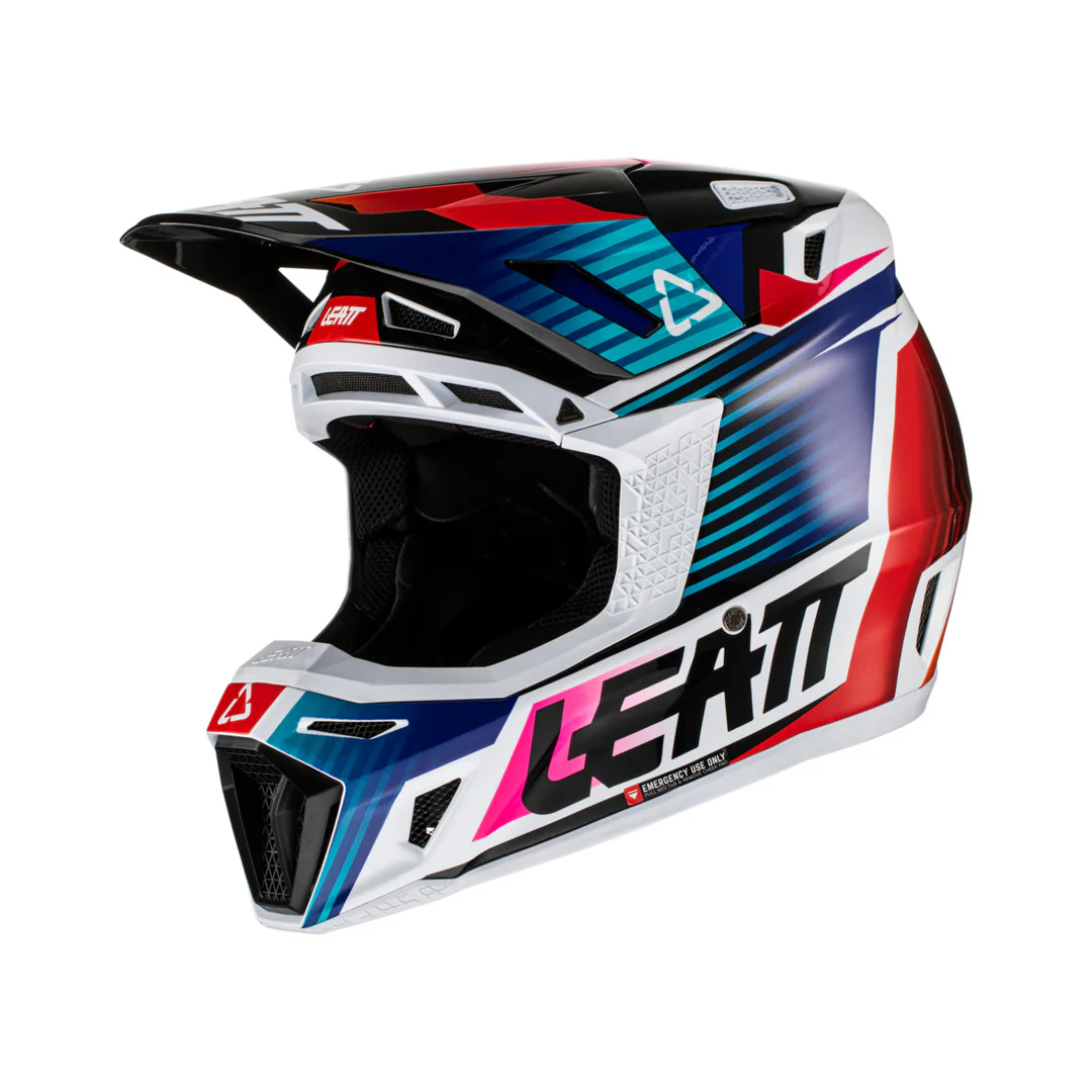 Helm inkl. Brille 8.5 V22 Aqua/Royal blau-weiss-schwarz - Image 2