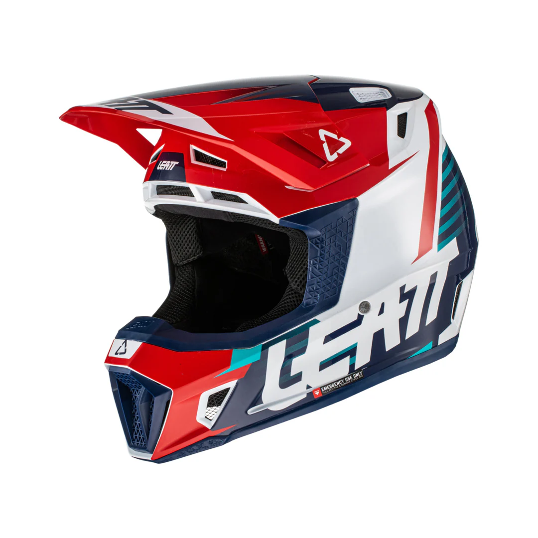 Helm inkl. Brille 8.5 V22 Graphic rot-blau-weiss - Image 2