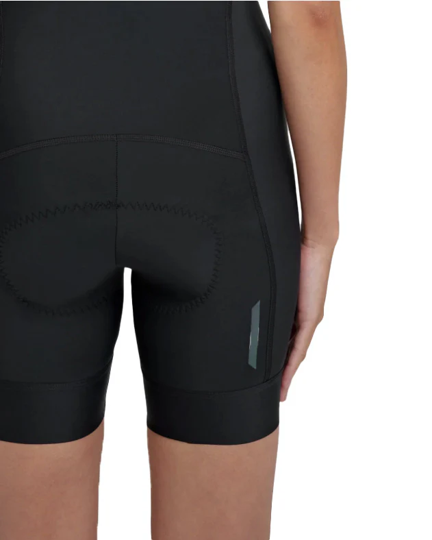 Women's Short Team Bib Evo - Black/Black - Image 5