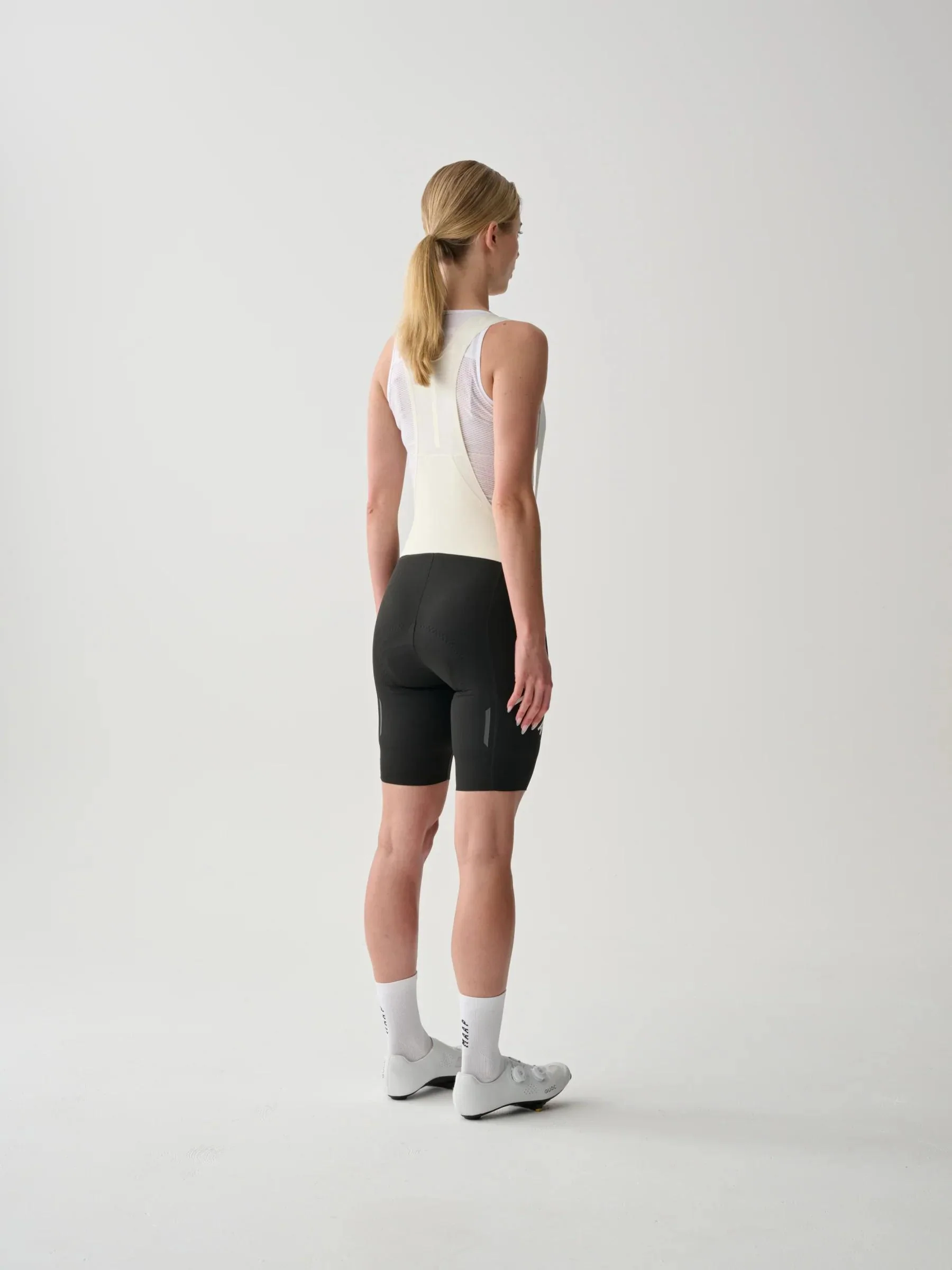 Womens Aeon Bib Shorts - Black/White - Image 2