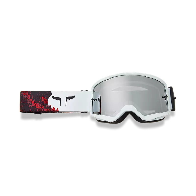 Main Kairos Mirrored Lens Goggle - White/Florescent Red