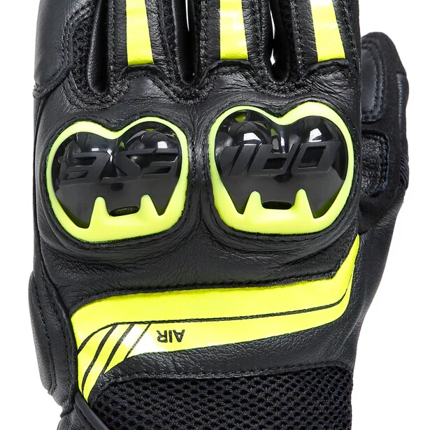 MIG 3 Unisex Lederhandschuhe - Black/Fluo-Yellow - Image 5