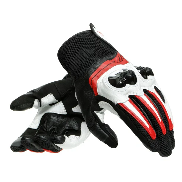 MIG 3 Unisex Lederhandschuhe - Black/White/Lava-Red - Image 3