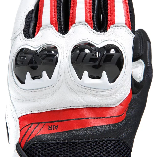 MIG 3 Unisex Lederhandschuhe - Black/White/Lava-Red - Image 6