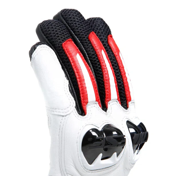 MIG 3 Unisex Lederhandschuhe - Black/White/Lava-Red - Image 7