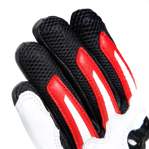 MIG 3 Unisex Lederhandschuhe - Black/White/Lava-Red - Image 9